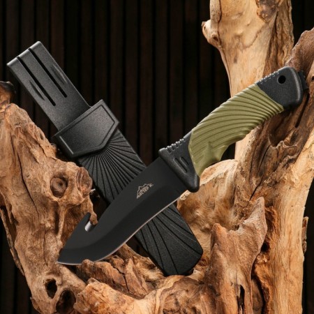 Tactical knife "Alfa" 23.3cm, blade 110mm/3mm, skirmish, green-1