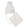 Children's knitted set for girls: hat and snood, size 46, white color