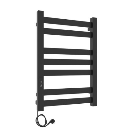 Two -heated towel rail Laris Hephaestus ChKCh, 500x800 mm, 7 crossbars, left, black-9