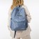 A backpack with a zipper, 3 outer pockets, blue color