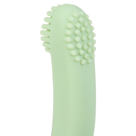 Silicone teether "swan", green color, crush me-7