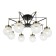 Ceiling EVOLUCE lamp. Sle110302-08. Stricce. 8x60 W, E27, 76x76x38 cm, black color, bronze