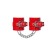 Handcuffs Pecado BDSM, soft with grirts, genuine leather, red
