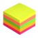 Block with a sticky edge of 51 mm x 51 mm, 400 sheets, fluorescent, 5 colors