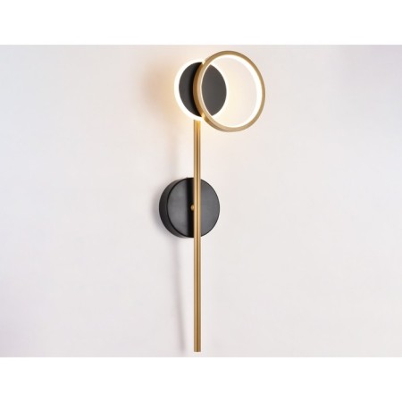 Lamp wall -mounted LED Ambrella Light, Linetech, FL5192, LED, 9 W, 675LUM, 3000K, Black Sand, Gold-4