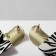 Acrylic earrings "square" with curved circles, black and white color