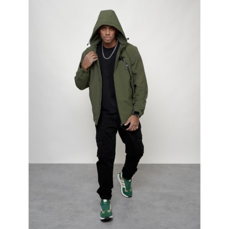 Male spring jacket, size 52, khaki color-7