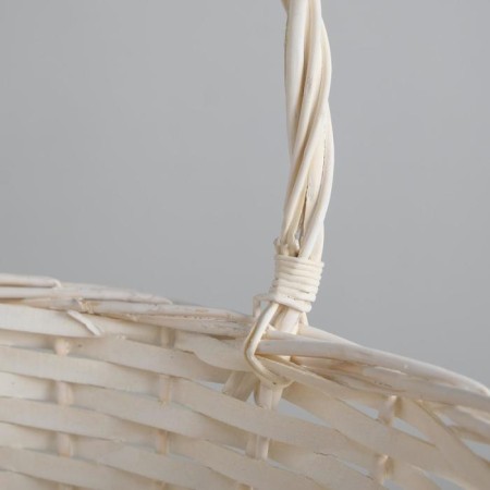Wicker basket, willow, 30x21x12x25 cm, white-2