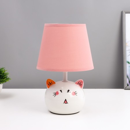 Board lamp "Kisa" E14 40W white-pink 17x17x27 cm Risalux
