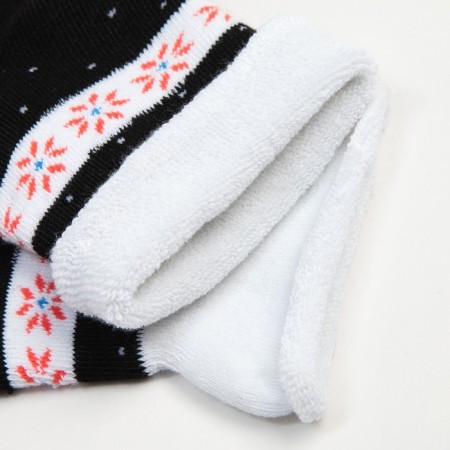 Women's socks "Snowflakes", black color, size 23-25-3