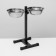 Stand with bowls, 2 x 700 ml, height 40 cm, collapsible, black