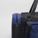 Road bag, 3 parts on lightning, external pocket, long belt, black/blue color
