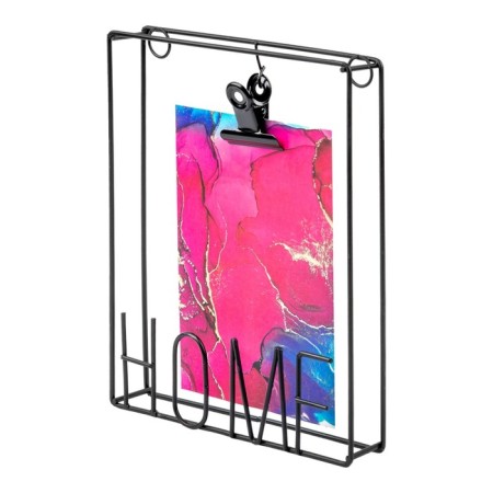 Metal photo frame "House", 15.5 × 3 × 20 cm, black color