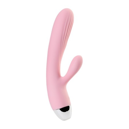 Pulsator and vibrator with heating function Eromantica EVA, silicone, pink, 20 cm-1