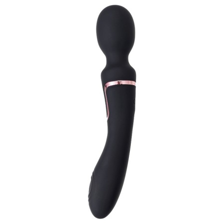 Bilateral intimate massage Waname D-Splash Surge, 22.5 cm, silicone, black color-8
