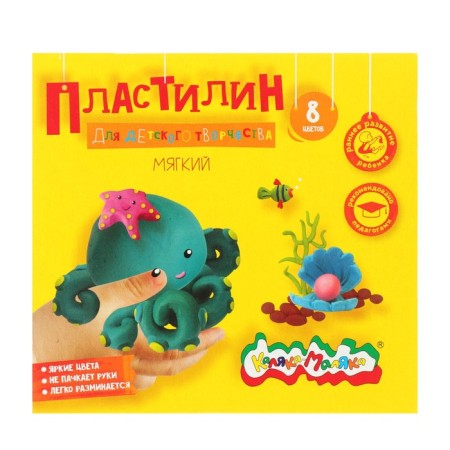 Plasticine 8 colors 120 g "Kalyak-Malyak", with a stack-1