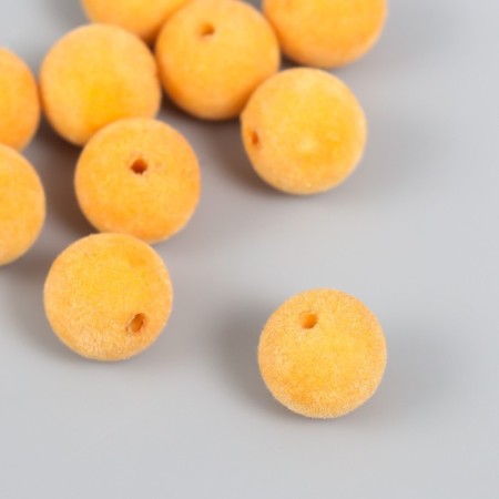 Beads for creativity velvet spraying "saffron" set 10 pcs d = 1.4 cm