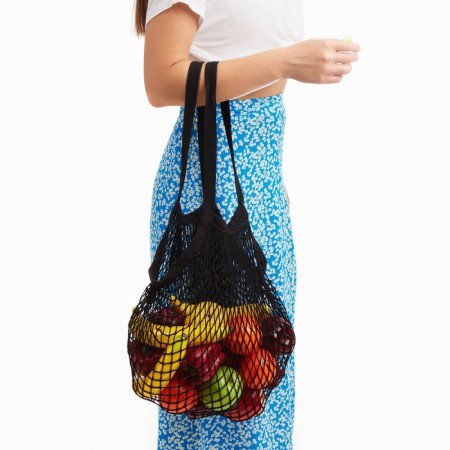 Avoska, 41 x 27 cm, handle 17 cm, cell 1.5 cm, black-1