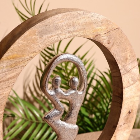 Interior souvenir in the wooden ring "Dance" 30x8x33 cm-4