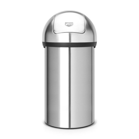 Brabantia push bin bucket, with a pressure lid, steel color, 60 liters
