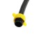 Flexible watering for water zein English, nylon, 1/2 ", tuzer nut, 50 cm, with a key, black
