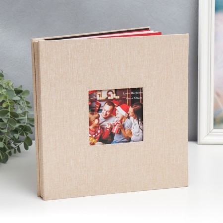 Photo album 20 sheets "Jeans Cream" Textile 28x27 cm