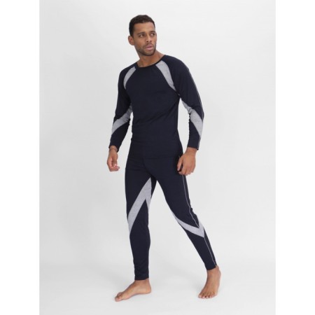 Male thermal underwear, size 50-52, dark blue color-1