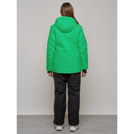 Ski costume is women's winter, size 46, green color-3
