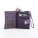 Women's wallet on the button, purple color