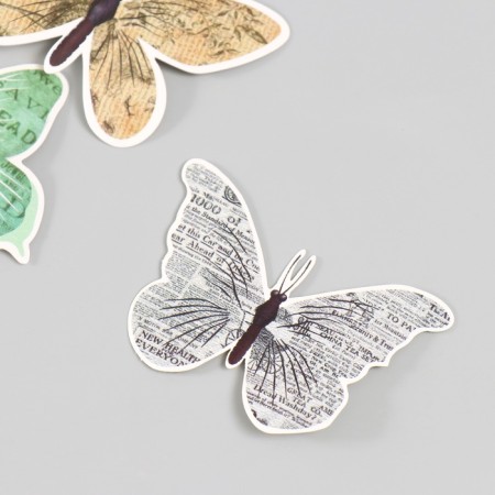 Butterflies cardboard "newspaper" set 12 pcs h = 4-10 cm-3