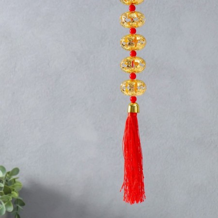 Plastic suspension, textile bell "Five Chinese flashlights" 43 cm-2