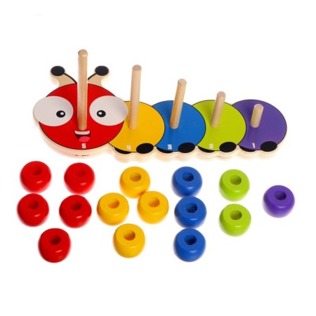 Set for studying the account "Caterpillar" 28 × 12.5 × 13 cm-2