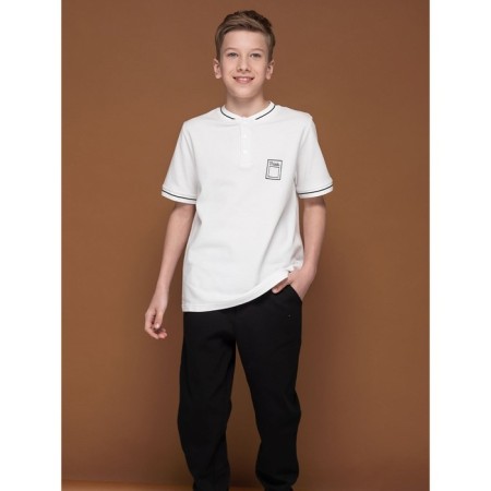 Henley T -shirt for Pelican boy, height 152 cm, milk color-6