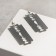 Earrings metal "razor", silver color
