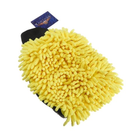 Cartage washing mittens, 25 × 19 cm, bilateral, yellow-gray