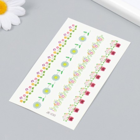 Tattoo on the body color "Flower ribbons" 12x7.5 cm-1