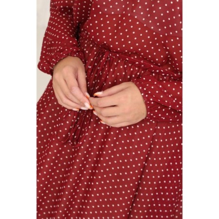 Women's dress, size 58, red color-3