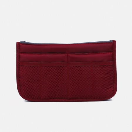 Cosmetic coat-organizer on zippers, burgundy color-1
