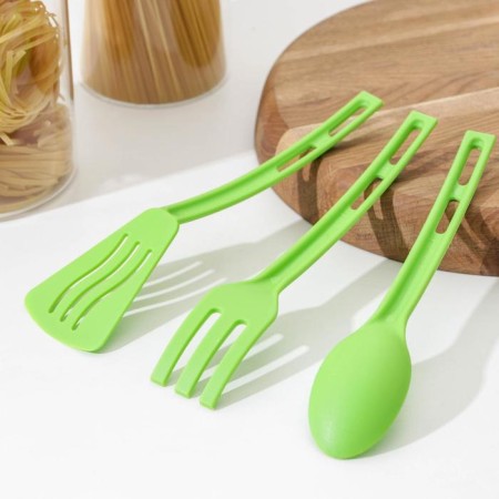 A set of kitchen utensils of the Glori shares, 3 pcs, green color-1