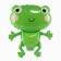 Foil ball 14 "Good frog", with a wand