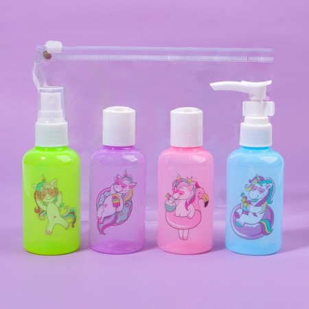 Storage set with stickers, in a case, 4 items, 75 ml, multi -colored-11