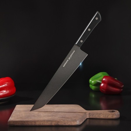 Kitchen Knock Samura Shadow, coating Black-Coating, 25 cm, chef, AUS-8