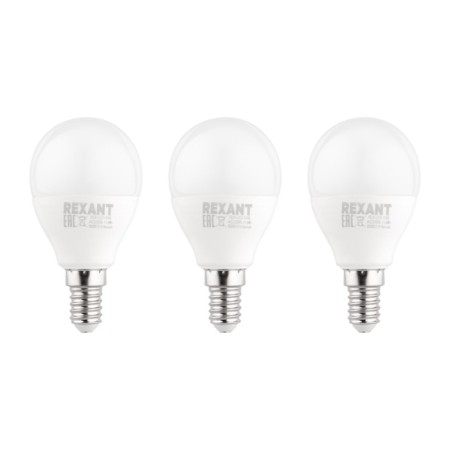LED LED ball (GL) 11.5W E14 1093LM 6500K Cold light (3 pcs/unit) rexant
