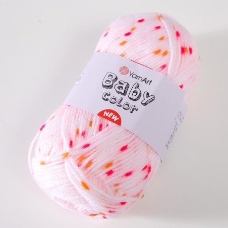 Yarn "Baby Color" 100% acrylic 150m/50g (203 peach/crap)-1
