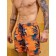 Male ISee shorts, size 50, orange color