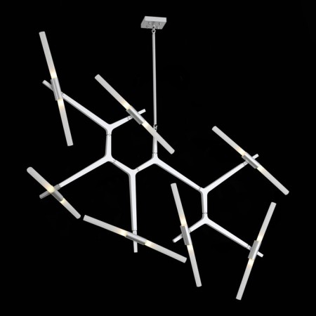 Ceiling Ceiling ST LUCE. SL947.102.14. Laconicita. 14x5 watts, G9, 40x160x73 cm, silver color-8