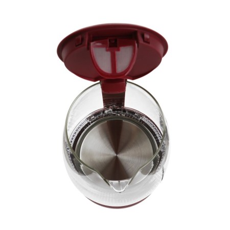 Electric kettle WillMark WEK-2005G, glass, 2 l, 2200 W, LED lighting, burgundy-5