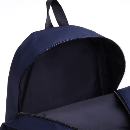 Youth backpack from textiles on lightning, waterproof, 3 pockets, blue color-5