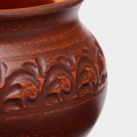 Loli baking pot, without a lid, decor. red clay, 0.6 l, mix-2