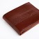 Male purse without a fastener, department for bills, for maps, color light brown